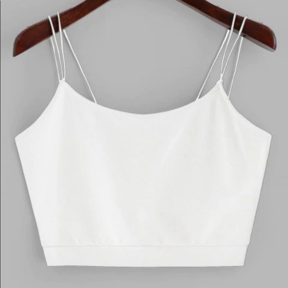 ZAFUL White Strappy Cami Crop Top